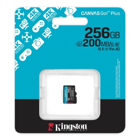 256 ГБ Карта памяти Kingston Canvas Go Plus microSDXC (SDCG4/256GBSP) черный