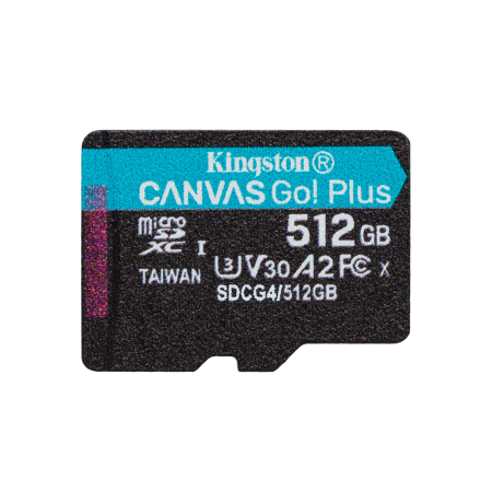 512 ГБ Карта памяти Kingston Canvas Go Plus microSDXC (SDCG4/512GBSP) черный