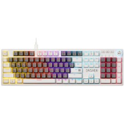 Клавиатура проводная Defender Dasher GK-472 (45473) серо-белый