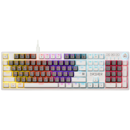 Клавиатура проводная Defender Dasher GK-472 (45473) серый-белый