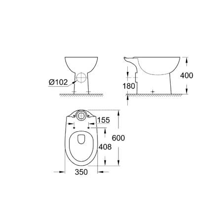 Унитаз Grohe Bau Ceramic (39428000) белый