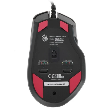 Мышь проводная A4Tech Bloody W70 Max (W70 MAX/STONE BLACK) черный