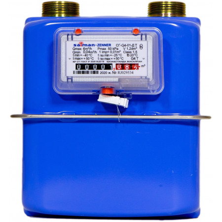 Газовый счетчик SAIMAN СГ-G4-01-Д EТ П NB-IoT AV OP DD синий