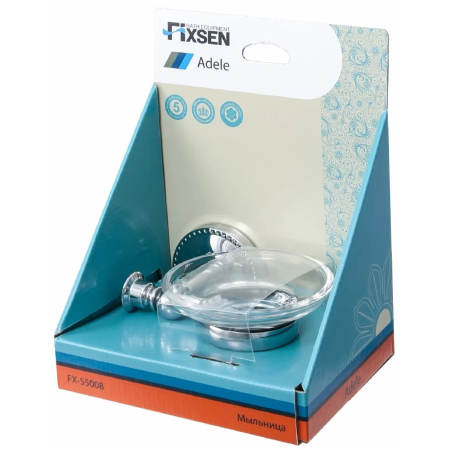 Стеклянная мыльница Fixsen FX-55008