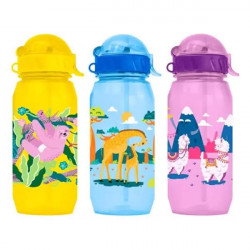Бутылка WOWBOTTLES Вокруг Света КК0480 синий, желтый, фиолетовый