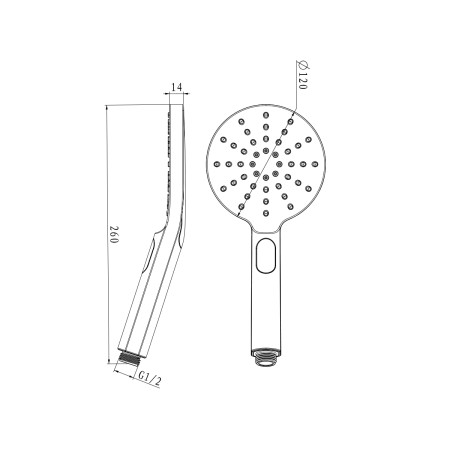 Лейка душевая Lemark LM8122GM (215963) графит