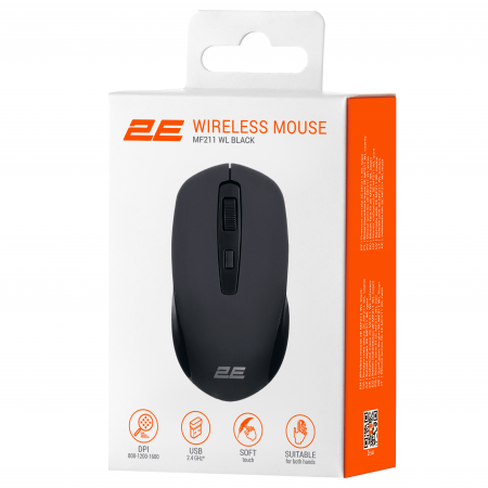 Мышь беспроводная 2E MF211 WL (2E-MF211WB) черный