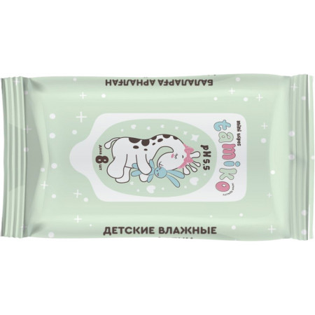 Влажные салфетки Tamiko mini (1452594) 64 шт зеленый