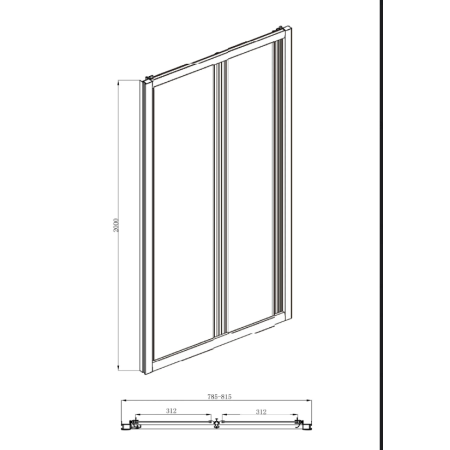 Душевое ограждение Bravat Drop (BD080.4120A) хром