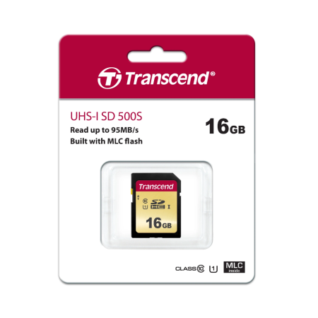 16 ГБ Карта памяти Transcend 500S SDHC (TS16GSDC500S) черный