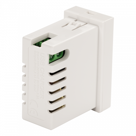 Кабельная розетка LANMASTER LAN-EZ45x22-2UAA/2.1-WH белый