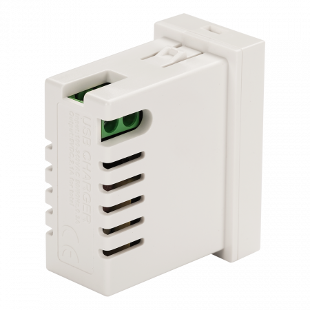 Кабельная розетка LANMASTER LAN-EZ45x22-2UCA/2.1-WH белый
