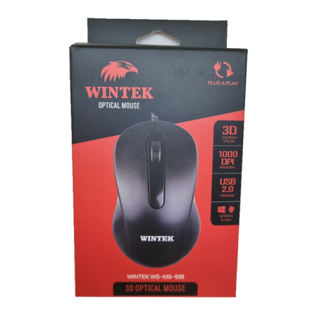 Мышь проводная Wintek WS-MS-939 черный