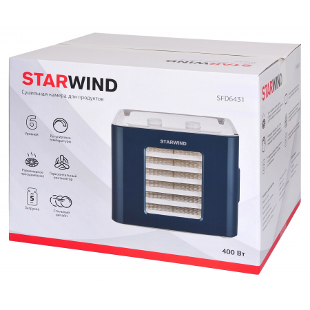 Сушилка для овощей и фруктов Starwind SFD6431 синий