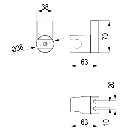 Держатель для душа Lemark LM8013C (2627) хром