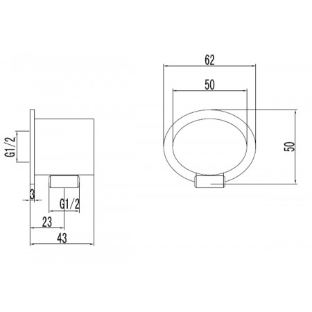 Подключение для душевого шланга Lemark LM8026C (2633) хром