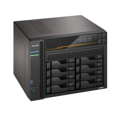 Сетевой накопитель ASUSTOR AS6808T тёмно-серый