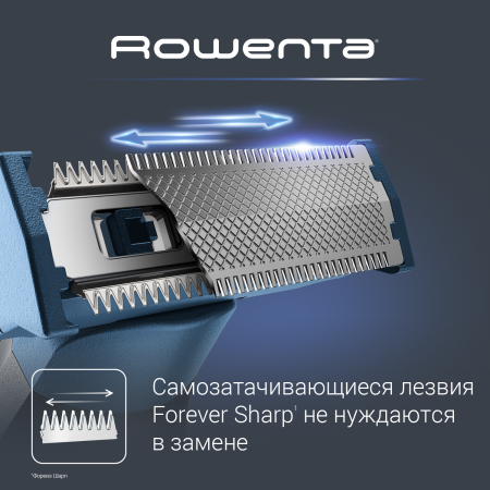 Машинка для стрижки волос Rowenta Sport Forever Sharp TN6011F0 (1830009150) черный/синий