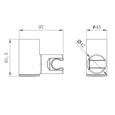 Держатель для душа Lemark LM8081C (215206) хром