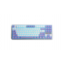 Клавиатура беспроводная + проводная Aula F87 (F87 G/W3 BWP) голубой/белый/фиолетовый
