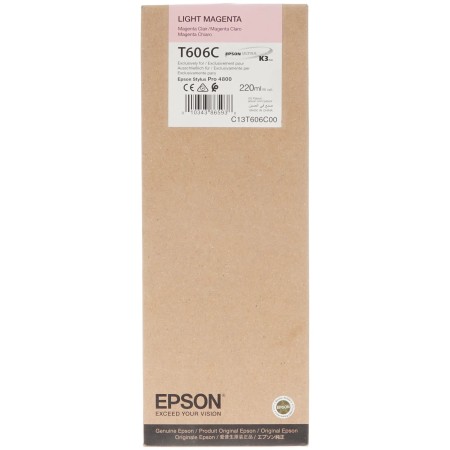 Картридж струйный Epson T606C (C13T606C00) светло-пурпурный (повышенная емкость) (с чипом)