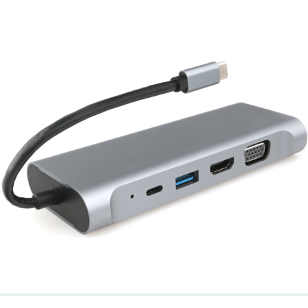 Док-станция Cablexpert A-CM-COMBO7-01 серый