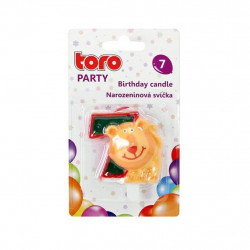 Свеча для торта Лев, цифра "7" Toro 267103 разноцветный