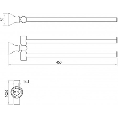 Держатель для полотенец Lemark LM8101C (2667) хром