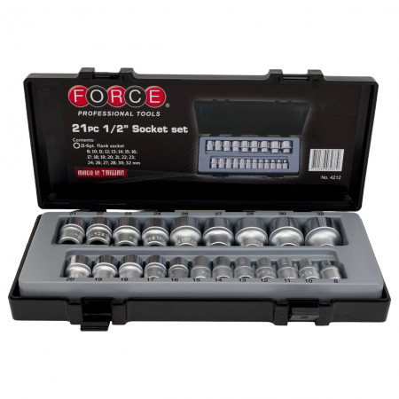Набор головок FORCE 4212 черный