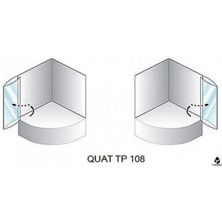 Шторка для ванн полистирол QUAT TP 108×140 белый