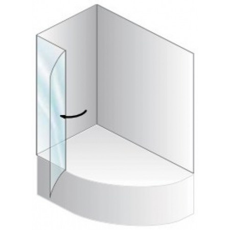Шторка для ванн полистирол QUAT TP 108×140 белый