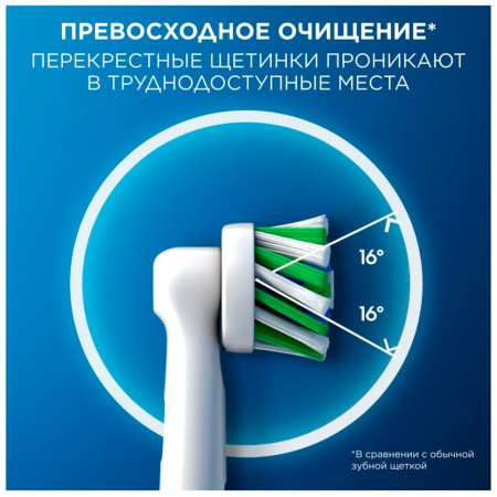 Набор сменных насадок Oral-B CrossAction EB50RX белый