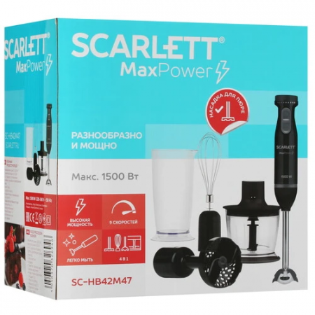 Блендер погружной Scarlett SC-HB42M47 черный