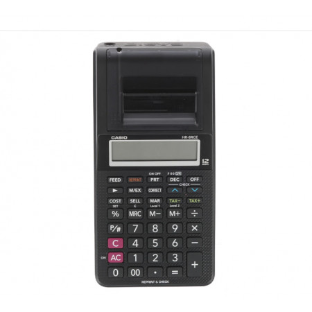 Калькулятор печатающий CASIO HR-8RCE-BK-W-EC черный