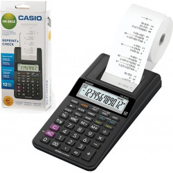 Калькулятор печатающий CASIO HR-8RCE-BK-W-EC черный