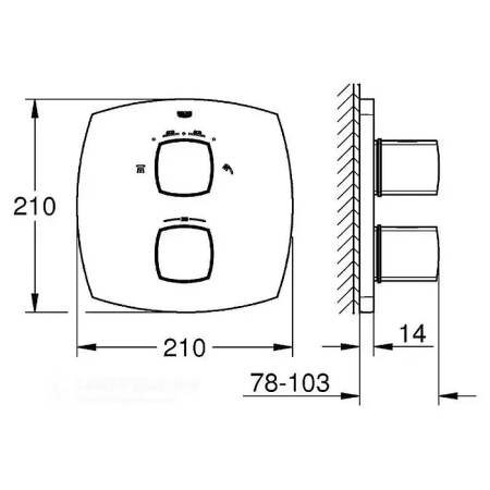 Термостат GROHE Grandera (19937IG0) хром