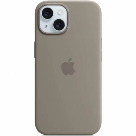 Чехол Apple Silicone Case (MT0Q3ZM/A) для Apple iPhone 15 коричневый