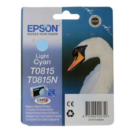 Картридж струйный Epson T0815 (C13T11154A10) светло-голубой