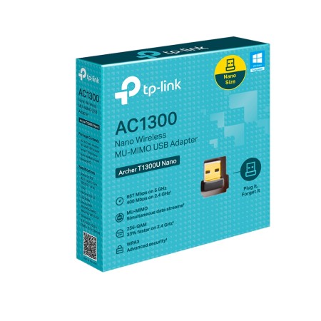 Wi-Fi адаптер TP-Link Archer T1300U Nano черный