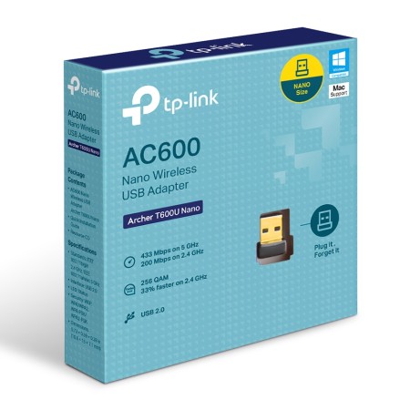 Wi-Fi адаптер TP-Link Archer T600U Nano черный