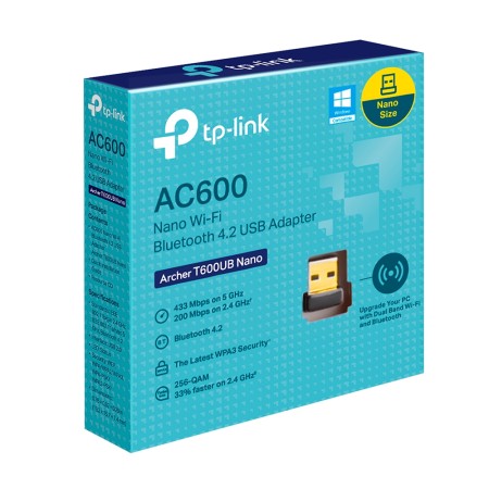 Wi-Fi адаптер TP-Link Archer T600UB Nano черный