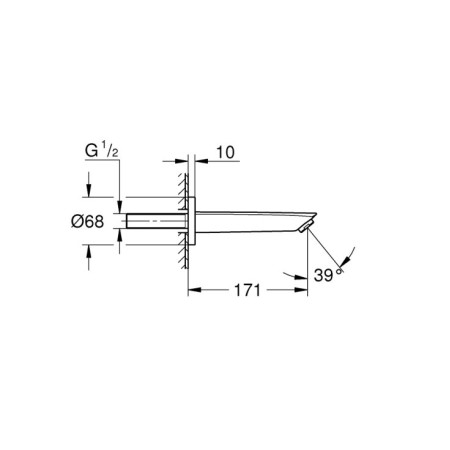 Излив GROHE Eurosmart (134482433) чёрный