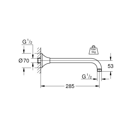 Излив GROHE Rainshower Grandera (27986IG0) хром
