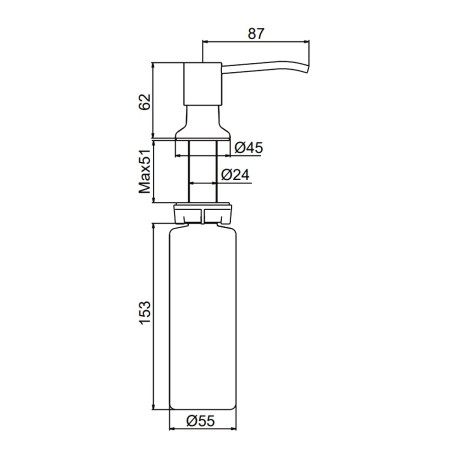 Дозатор для жидкого мыла Frap F408-9 оружейная сталь