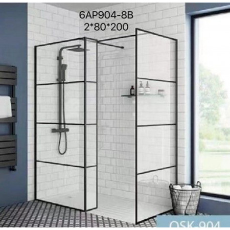 Душевое ограждение APPOLO 6ap904-8B черный