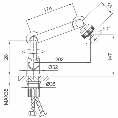 Смеситель Frud R10052-6 черный