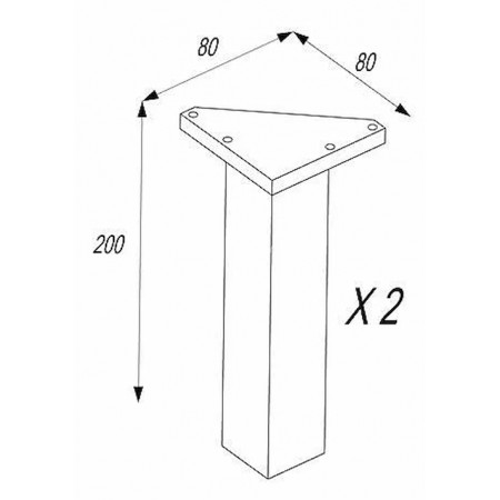 Ножка мебельная АКВАТОН 1A222703SI000 белый