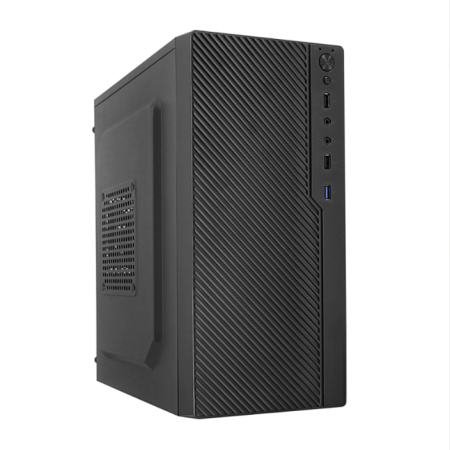 Системный блок Core i3-14100F-3.5GHz/H610/RAM 16GB/SSD 512GB (M.2)/GT610-1GB/no DVD/400W черный