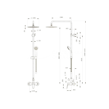 Душевая гарнитура BRAVAT ECO (F9111147C-A-RUS) серебристый