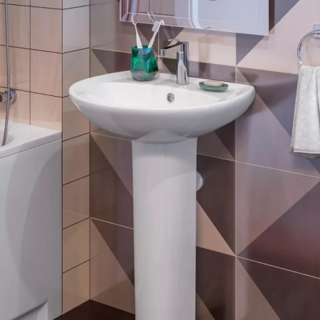 Раковина Sanita Аттика 55 (WB.PD/Attica/55-C/WHT.G/S1) белый